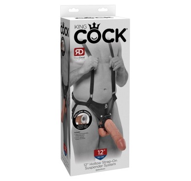 King Cock - Realistyczne Dildo Strap-On Na Szelkach 30 CM